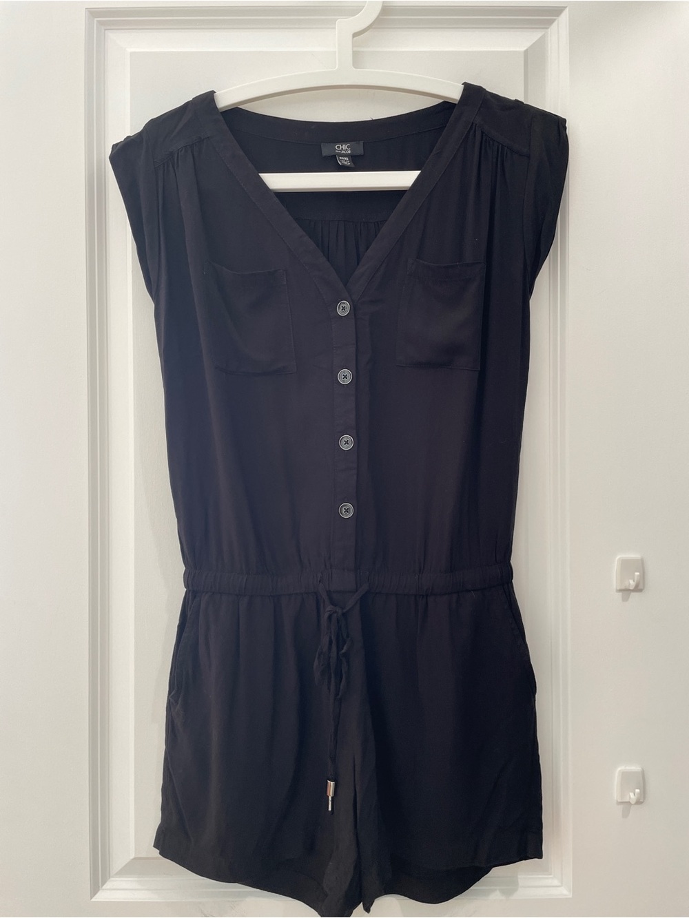 Jacob Black Sleeveless Button-Front Romper